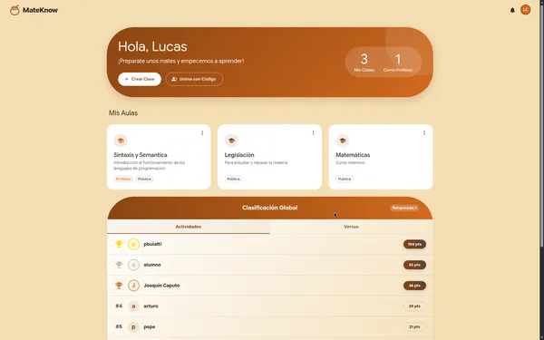 Preview del proyecto MateKnow